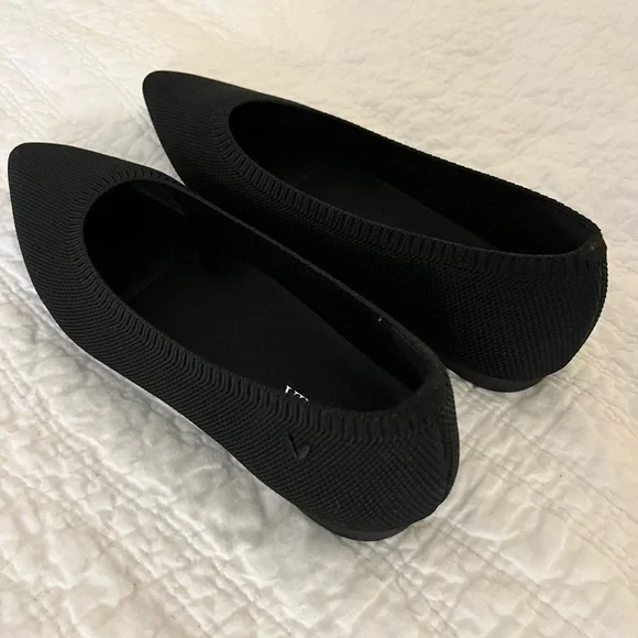 NWOT VIVAIA pointed black ballet flats 38.5 / 7.5 - Picture 6 of 10